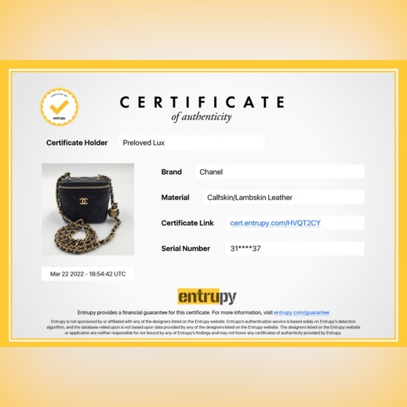 Authentic CHANEL Black Lambskin Leather threaded Pearl Crush Mini Vanity Bag - Picture 9 of 9